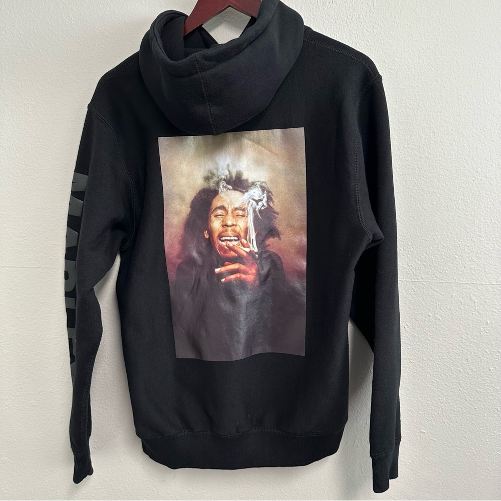 Bob Marley Shoe Palace Men’s Black Pullover Hoodie Sz Small Embroidered